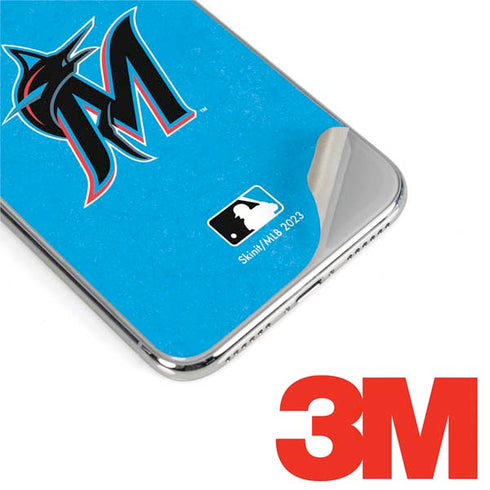 MLB Miami Marlins Solid Distressed iPhone 11 Pro Skin