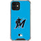 MLB Miami Marlins Solid Distressed iPhone 12 Clear Case