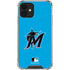 MLB Miami Marlins Solid Distressed iPhone 12 Clear Case