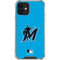 MLB Miami Marlins Solid Distressed iPhone 12 Mini Clear Case