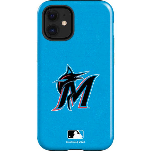 MLB Miami Marlins Solid Distressed iPhone 12 Mini Impact Case