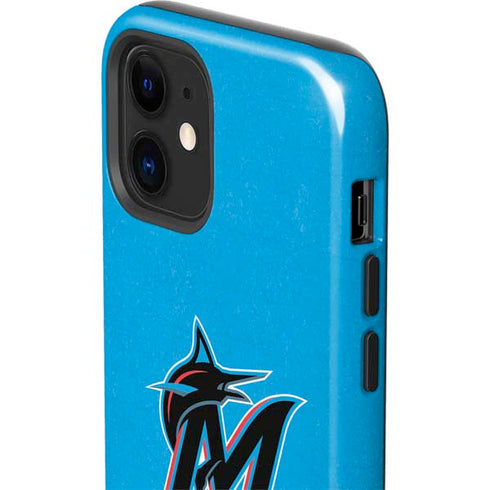 MLB Miami Marlins Solid Distressed iPhone 12 Mini Impact Case