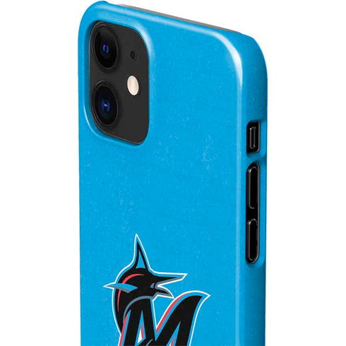 MLB Miami Marlins Solid Distressed iPhone 12 Mini Lite Case