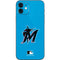 MLB Miami Marlins Solid Distressed iPhone 12 Mini Skin