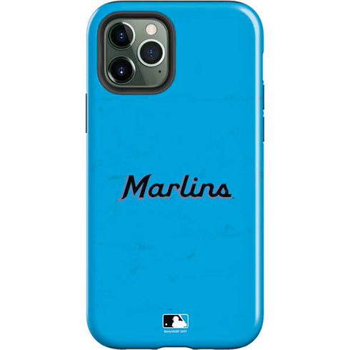 MLB Miami Marlins Solid Distressed iPhone 12 Pro Max Impact Case