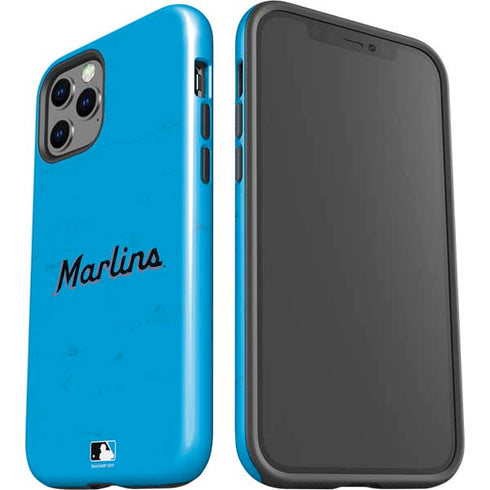 MLB Miami Marlins Solid Distressed iPhone 12 Pro Max Impact Case
