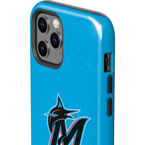 MLB Miami Marlins Solid Distressed iPhone 12 Pro Max Impact Case
