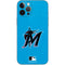 MLB Miami Marlins Solid Distressed iPhone 12 Pro Max Skin