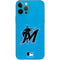 MLB Miami Marlins Solid Distressed iPhone 12 Pro Skin