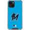 MLB Miami Marlins Solid Distressed iPhone 13 Clear Case