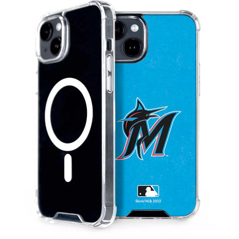 MLB Miami Marlins Solid Distressed iPhone 13 MagSafe Case
