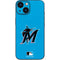 MLB Miami Marlins Solid Distressed iPhone 13 Mini Skin