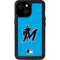 MLB Miami Marlins Solid Distressed iPhone 13 Mini Waterproof Case