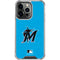 MLB Miami Marlins Solid Distressed iPhone 13 Pro Clear Case