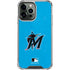 MLB Miami Marlins Solid Distressed iPhone 13 Pro Max Clear Case