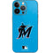 MLB Miami Marlins Solid Distressed iPhone 13 Pro Skin