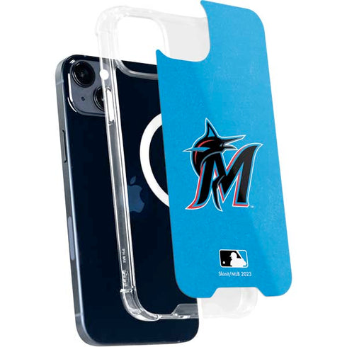 MLB Miami Marlins Solid Distressed iPhone 15 Plus MagSafe Case