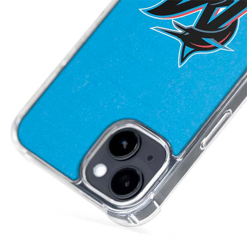 MLB Miami Marlins Solid Distressed iPhone 15 Plus MagSafe Case