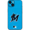 MLB Miami Marlins Solid Distressed iPhone 15 Plus Skin