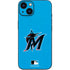 MLB Miami Marlins Solid Distressed iPhone 15 Plus Skin