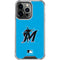MLB Miami Marlins Solid Distressed iPhone 15 Pro Clear Case