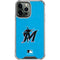 MLB Miami Marlins Solid Distressed iPhone 15 Pro Max Clear Case
