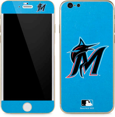 MLB Miami Marlins Solid Distressed iPhone 6/6s Skin