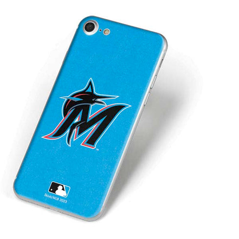 MLB Miami Marlins Solid Distressed iPhone 7 Skin