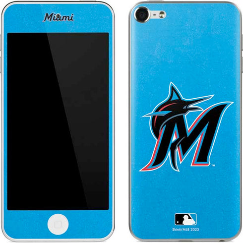 MLB Miami Marlins Solid Distressed Apple iPod Skin