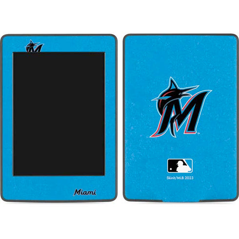 MLB Miami Marlins Solid Distressed Amazon Kindle Skin