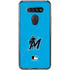 MLB Miami Marlins Solid Distressed LG K51/Q51 Clear Case