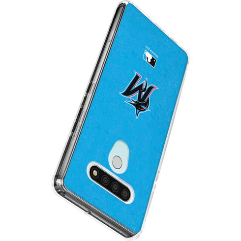 MLB Miami Marlins Solid Distressed LG Stylo 6 Clear Case