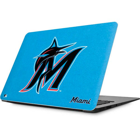 MLB Miami Marlins Solid Distressed Apple MacBook Skin