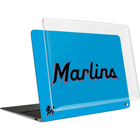 MLB Miami Marlins Solid Distressed MacBook Air 13in (2020) Case plus Skin