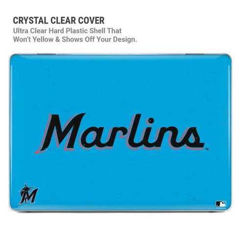 MLB Miami Marlins Solid Distressed MacBook Air 13in M1 (2021) Case plus Skin
