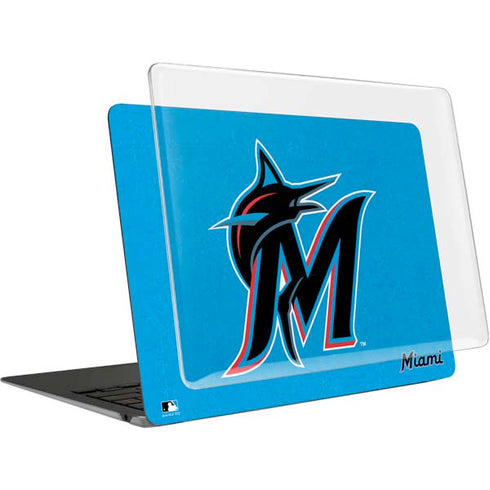MLB Miami Marlins Solid Distressed MacBook Air 15in (2023-2025) Case plus Skin
