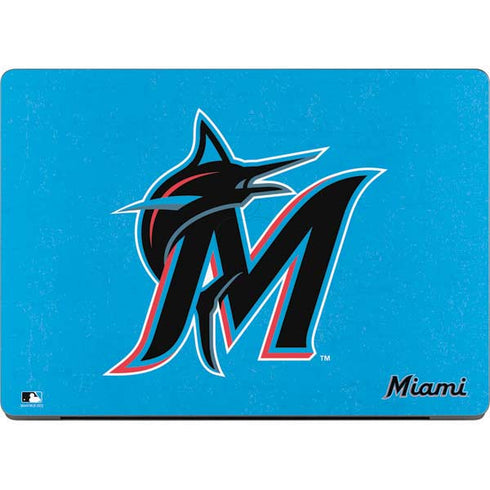 MLB Miami Marlins Solid Distressed MacBook Pro 14in (2021-24) Skin