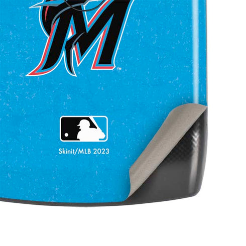 MLB Miami Marlins Solid Distressed Motorola RAZR Skin