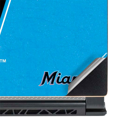MLB Miami Marlins Solid Distressed MSI GS65 Stealth Laptop Skin
