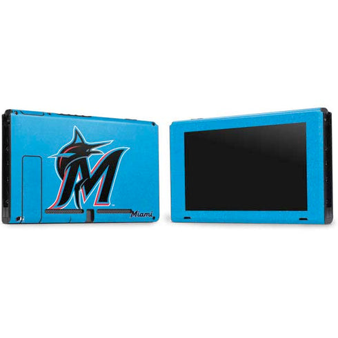MLB Miami Marlins Solid Distressed Nintendo Switch Bundle Skin