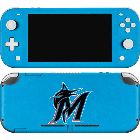 MLB Miami Marlins Solid Distressed Nintendo Switch Lite Skin