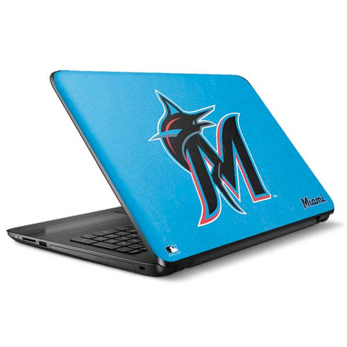 MLB Miami Marlins Solid Distressed HP Notebook Skin