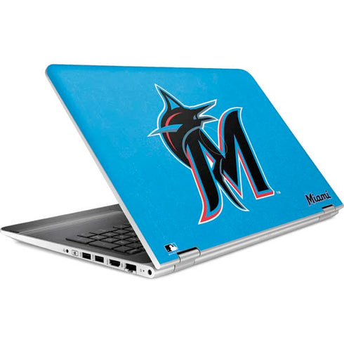 MLB Miami Marlins Solid Distressed HP Pavilion Skin