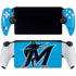 MLB Miami Marlins Solid Distressed PlayStation Portal Remote Player Skin