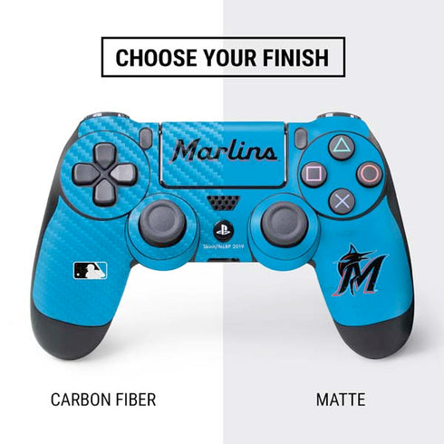 MLB Miami Marlins Solid Distressed PS4 Controller Skin