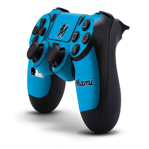 MLB Miami Marlins Solid Distressed PS4 Controller Skin