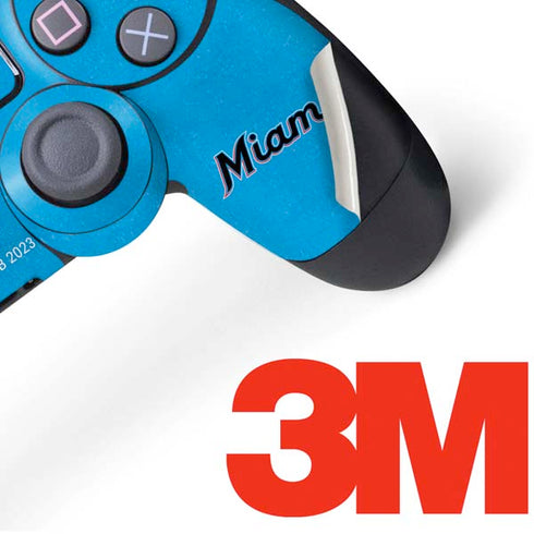 MLB Miami Marlins Solid Distressed PS4 Controller Skin