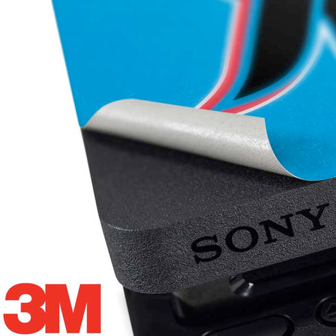 MLB Miami Marlins Solid Distressed PS4 Slim Skin