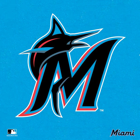 MLB Miami Marlins Solid Distressed PS4 Slim Skin