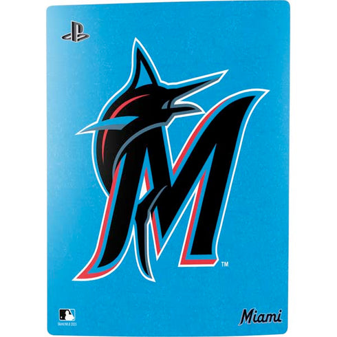 MLB Miami Marlins Solid Distressed PS5 Digital Edition Console Skin